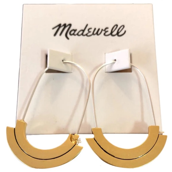 Madewell spellbind half moon earrings gold new Nordstrom - Picture 3 of 3